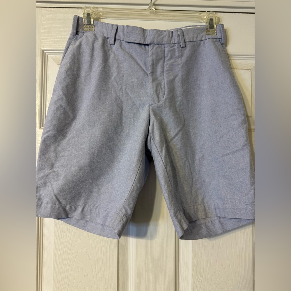 Polo Ralph Lauren Men’s Shorts Size 32 Blue Chambray Flat Front Worn Once
